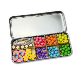Rainbow Wooden Bead Bracelet Making Kit