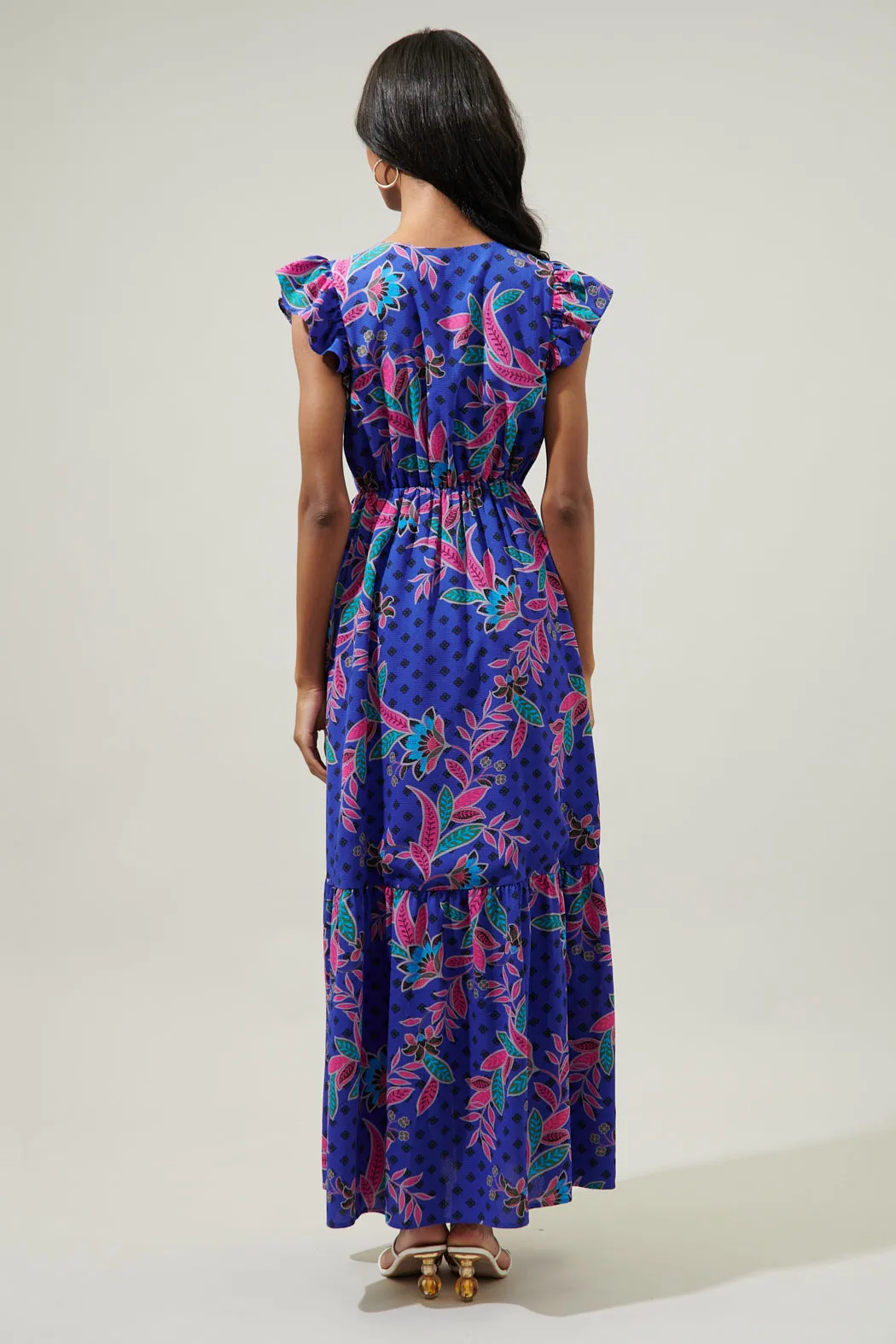 Rayanne Indigo Evianna Button Down Maxi Dress