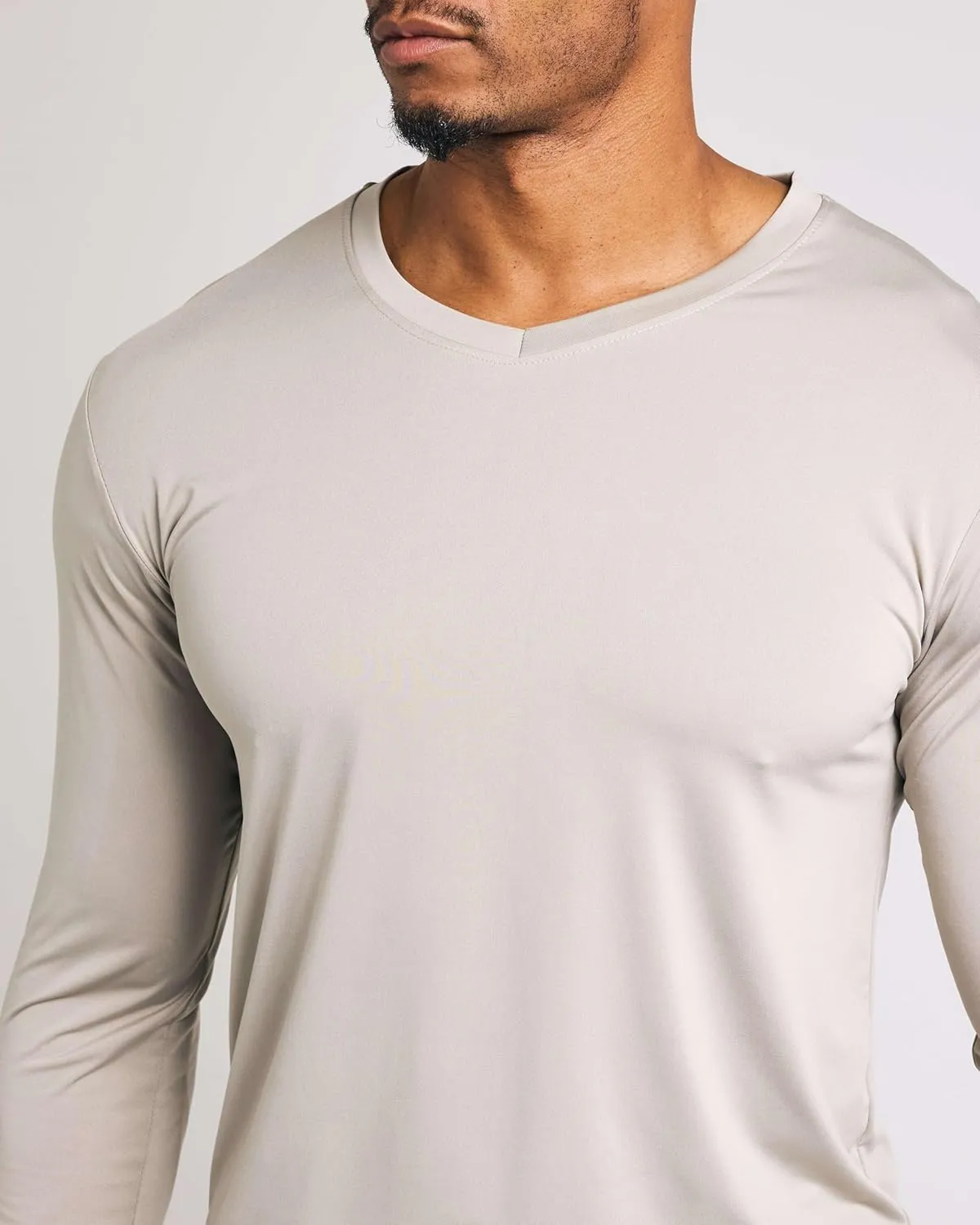 Real Essentials 4 Pack: Men's Dry Fit Long Sleeve V-Neck Active T-Shirt - Athletic Outdoor UPF 50  (Available in Big & Tall)