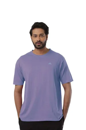 Round Neck - Purple Solid T-Shirts For Men | Ariser