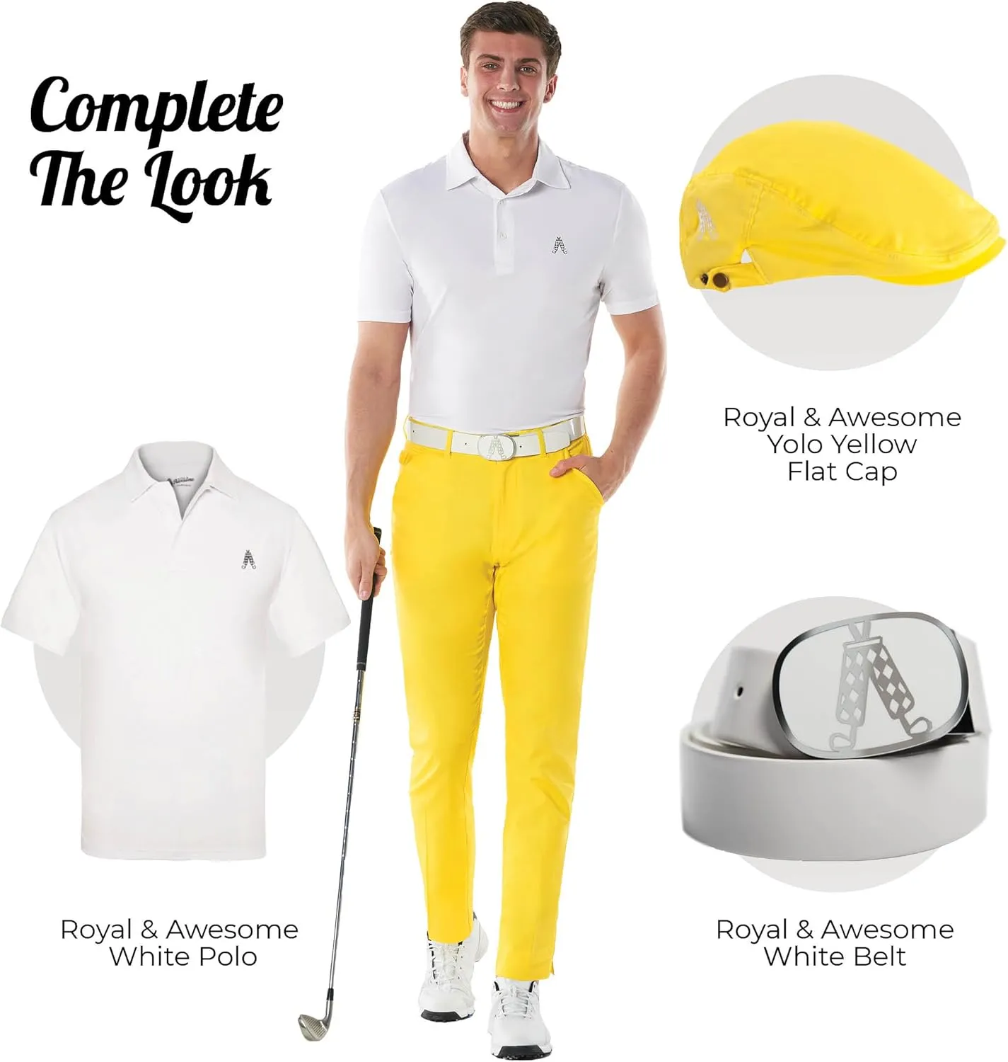 Royal & Awesome Men's Golf Pants, Golf Pants Men Stretch Relaxed Fit