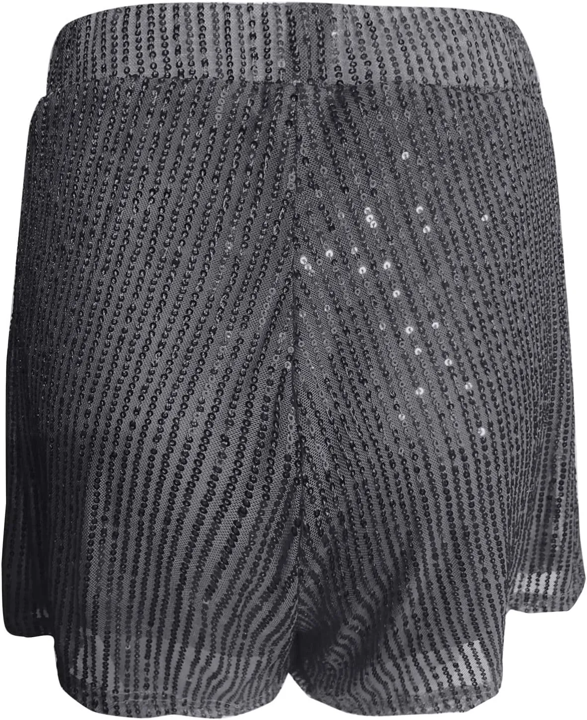 Sequin Sparkle Shorts for Women with Liner Pleated Y2K Flowy Shorts High Waisted Night Out Cute Party Mini Skort