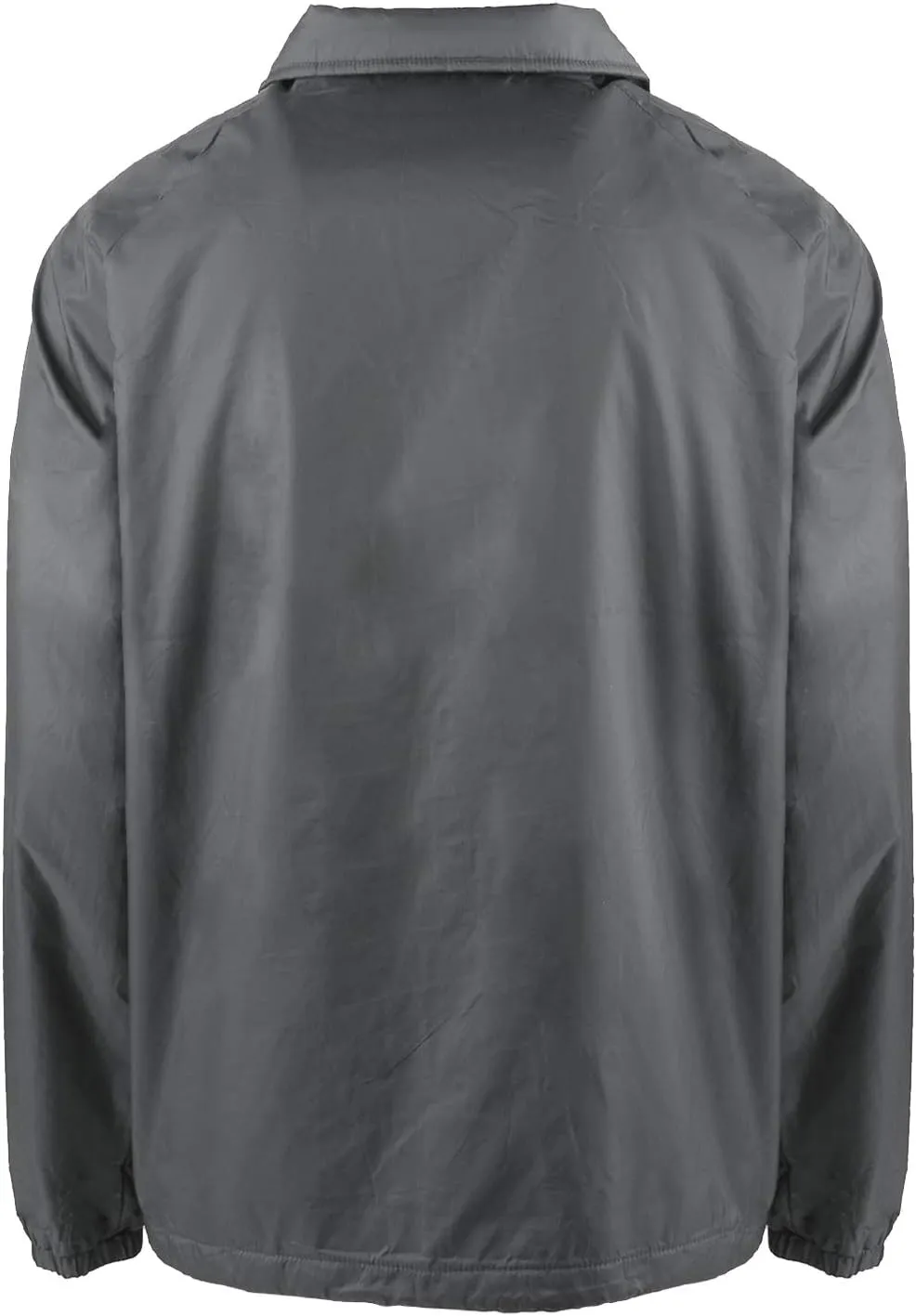 Shaka Wear Mens Coach Jacket  Classic Windbreaker Nylon Water Resistance Relaxed Fit Snaps Blank Coat