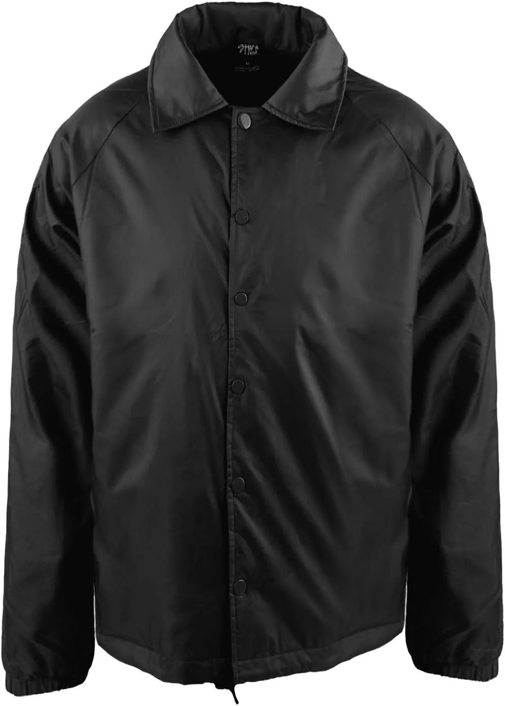 Shaka Wear Mens Coach Jacket  Classic Windbreaker Nylon Water Resistance Relaxed Fit Snaps Blank Coat