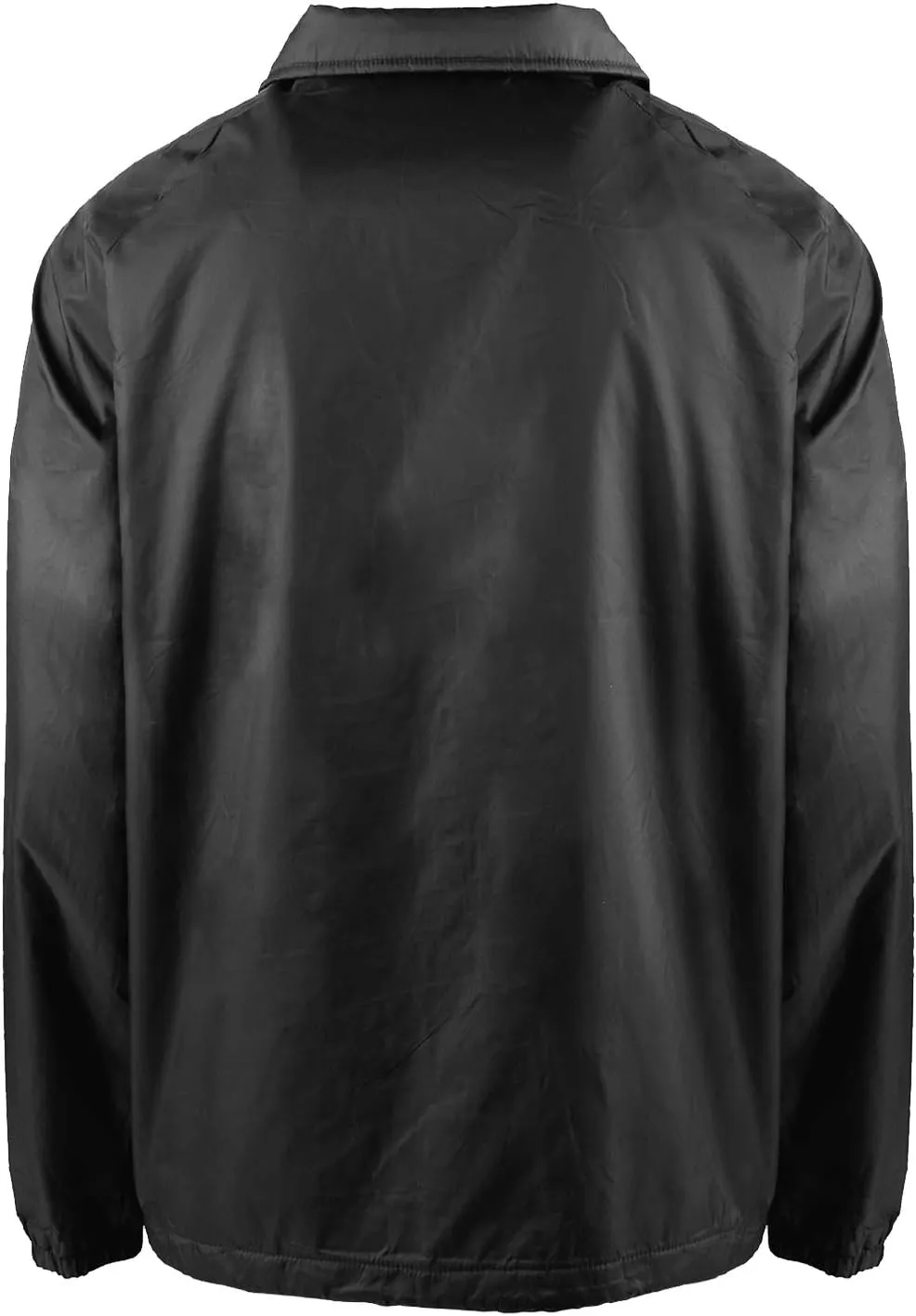 Shaka Wear Mens Coach Jacket  Classic Windbreaker Nylon Water Resistance Relaxed Fit Snaps Blank Coat