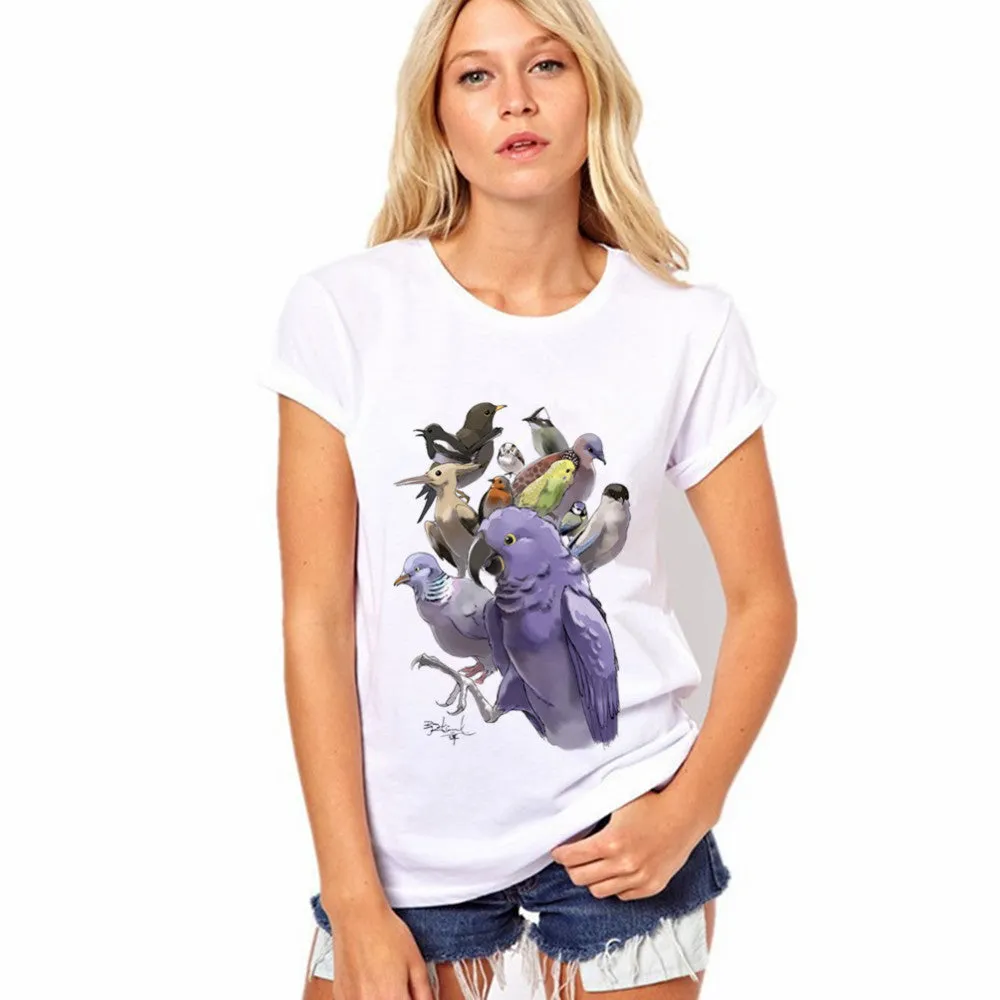 Short Sleeves Print White Scoop Regular T-shirt