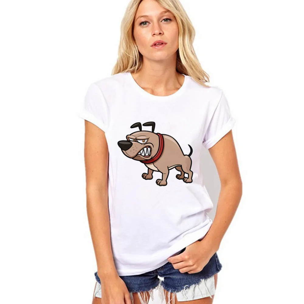 Short Sleeves Print White Scoop Regular T-shirt