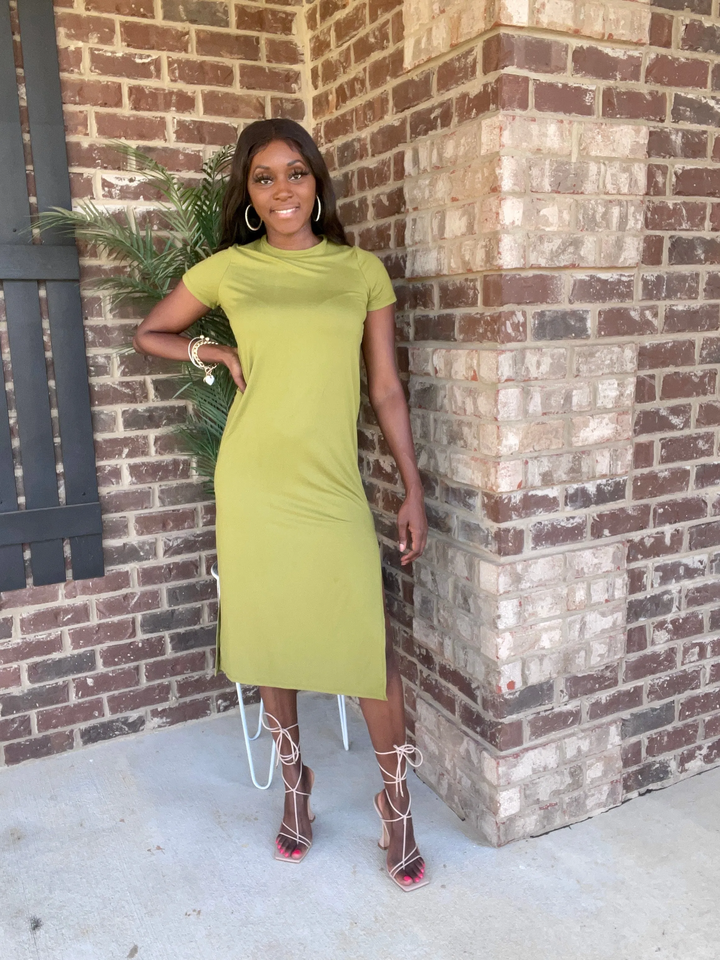 Side Slit Comfy Dress