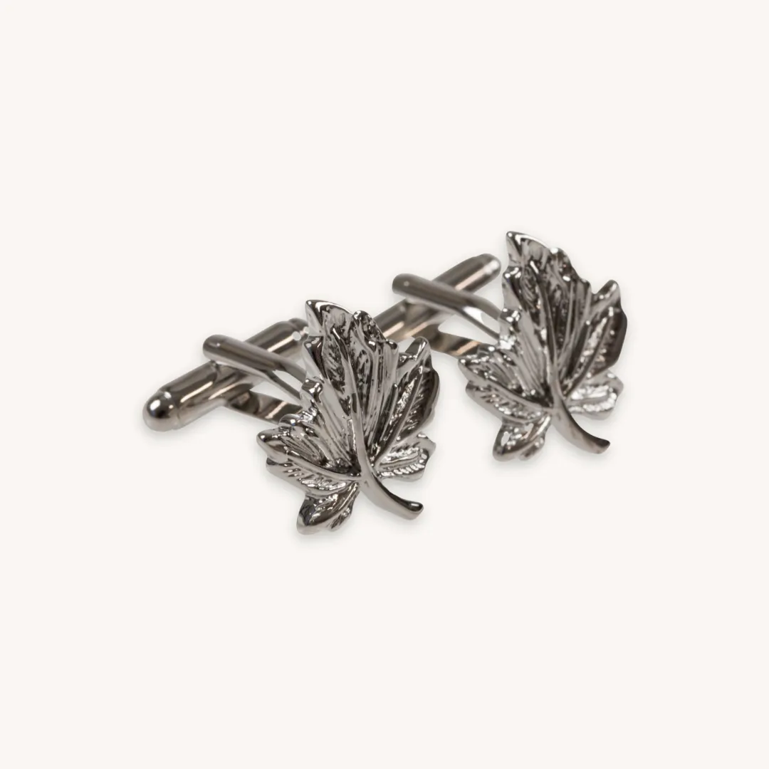 Silver Leaf Cufflinks