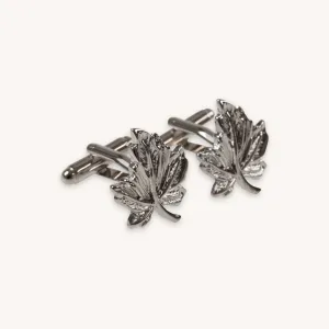 Silver Leaf Cufflinks