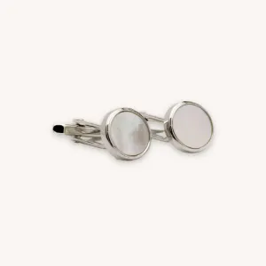 Silver Pearl Cufflinks