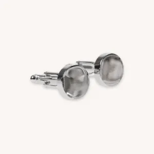 Silver Round Cufflinks
