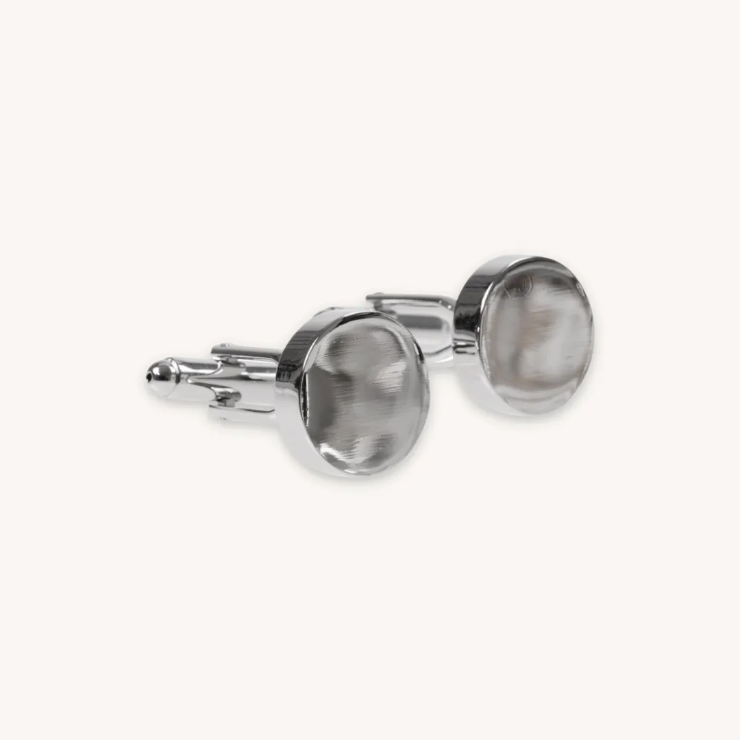 Silver Round Cufflinks