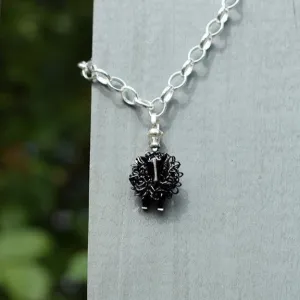 Silver Zwartbles sheep charm