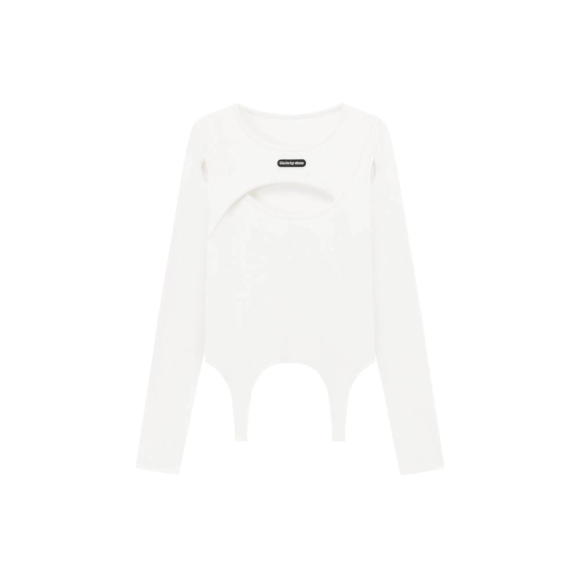 Slit Cut Hem Slim T-Shirt