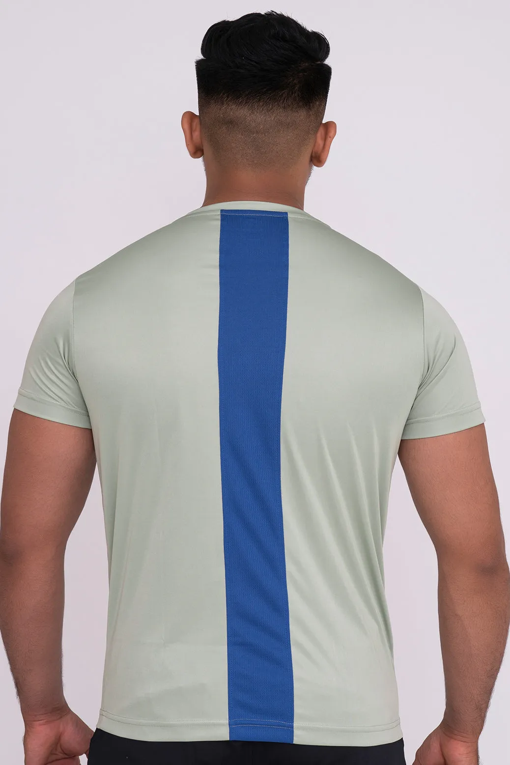 Solid Dye Round Neck T-Shirts Pista Firozi