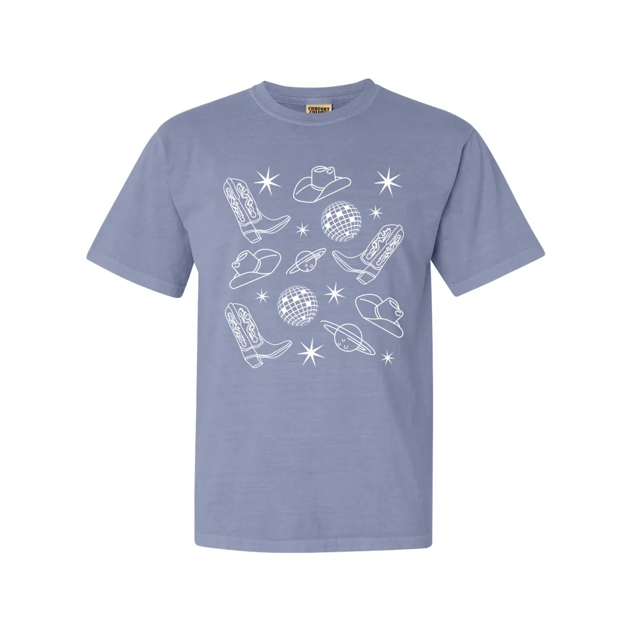 Space Cowgirl w/Disco Balls Comfort Colors® Tshirt