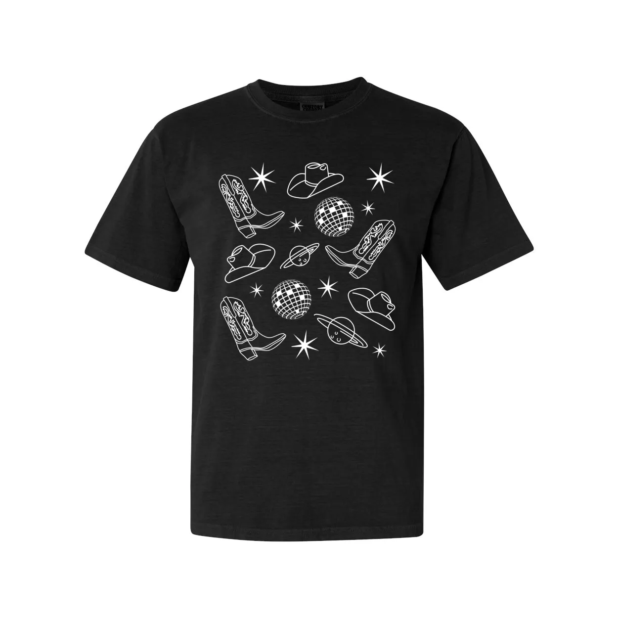 Space Cowgirl w/Disco Balls Comfort Colors® Tshirt
