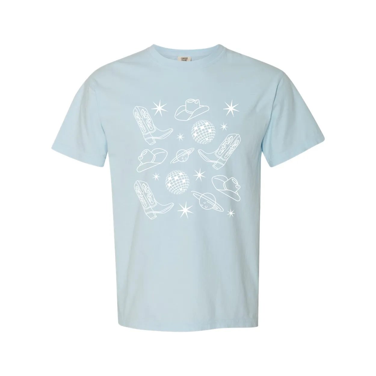 Space Cowgirl w/Disco Balls Comfort Colors® Tshirt