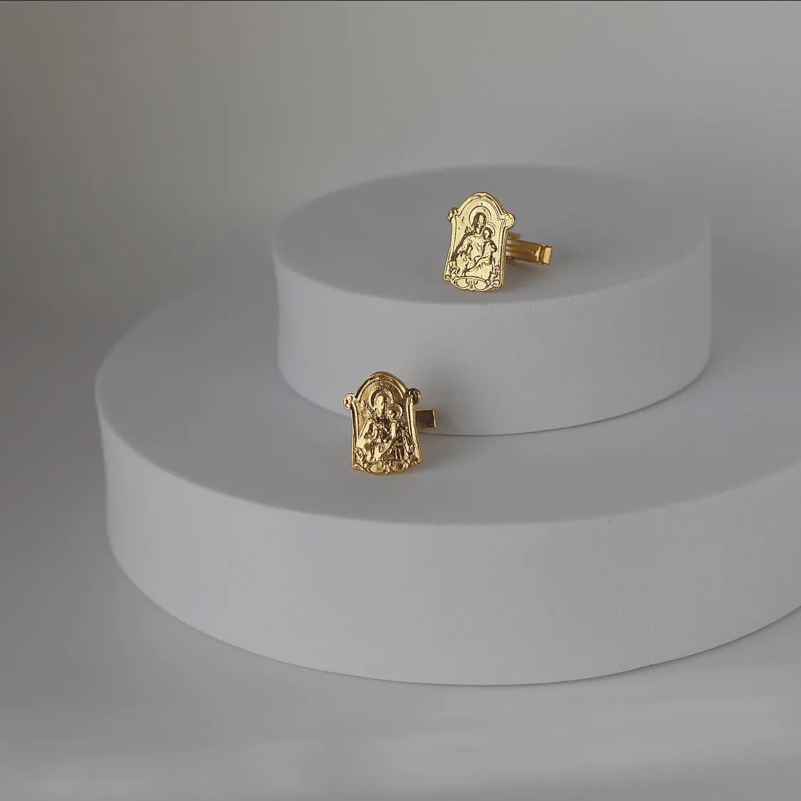 St. Joseph Cufflinks in Gold Vermeil