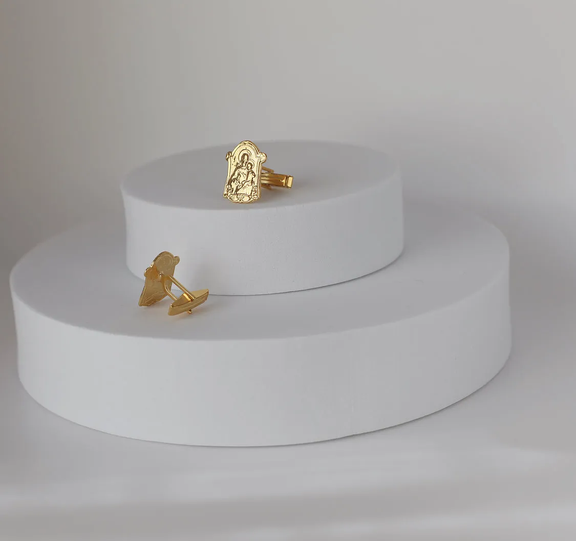 St. Joseph Cufflinks in Gold Vermeil