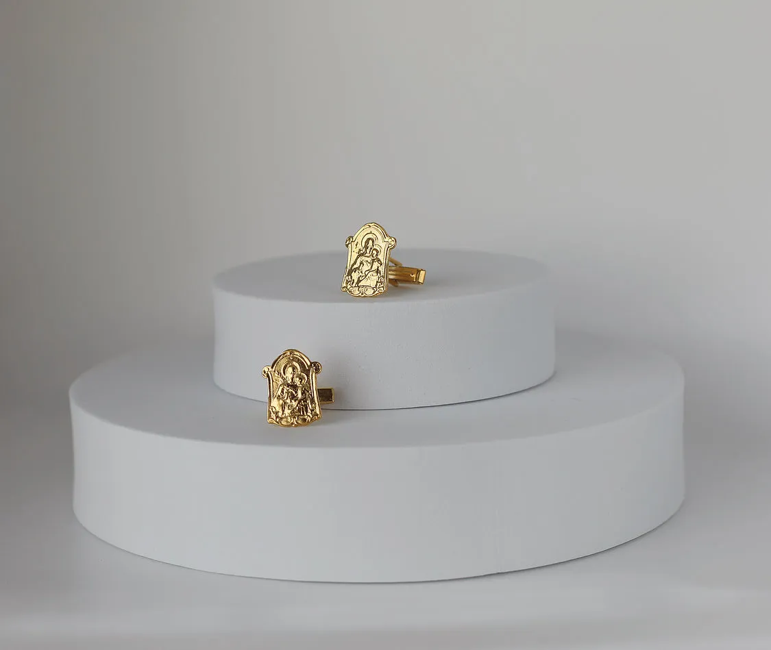 St. Joseph Cufflinks in Gold Vermeil