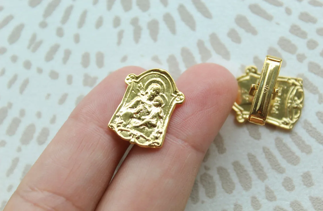St. Joseph Cufflinks in Gold Vermeil