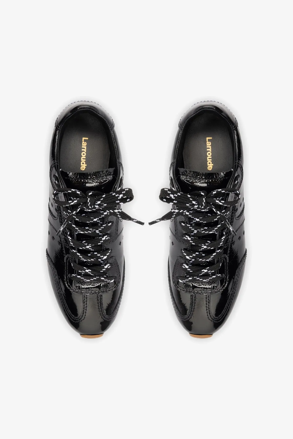 Stella Sneaker In Black Patent Leather