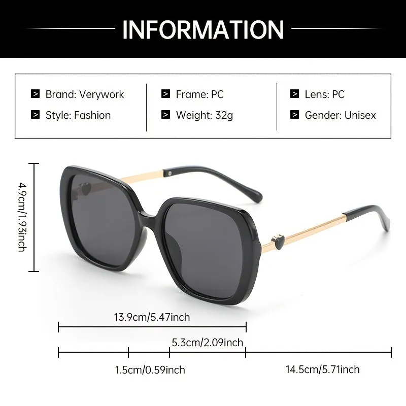 Stylish Womens Rectangle Glasses with Case for Outdoors
