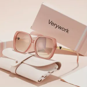Stylish Womens Rectangle Glasses with Case for Outdoors