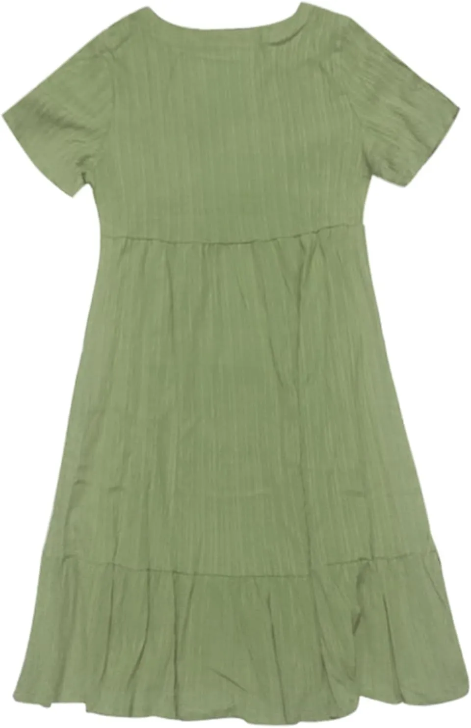 Sun Dresses for Women 2025 Vacation Summer Casual Short Sleeve V Neck Flowy Swing Dress Pleated Ruffle Beach Sundress