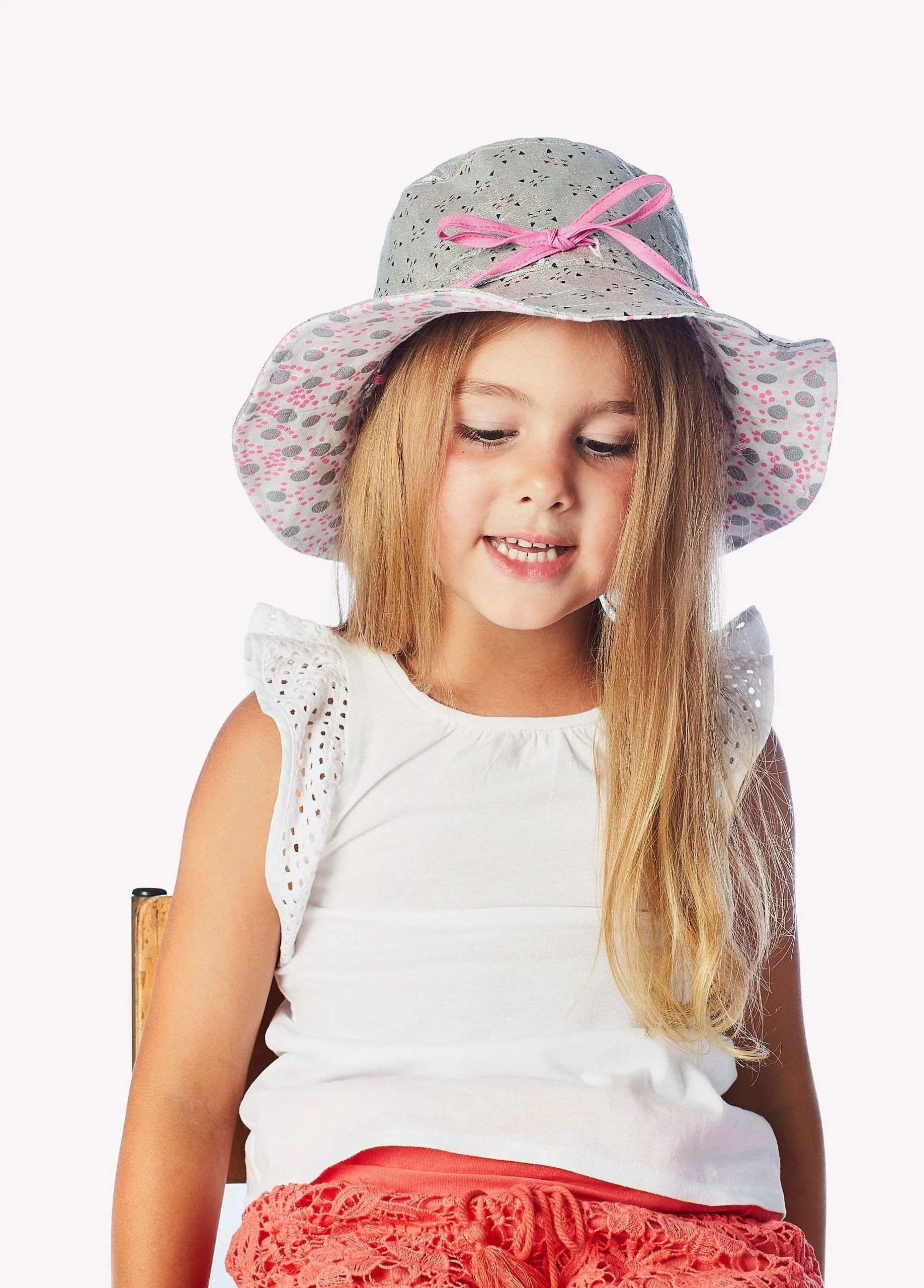 Sunny Sun Hat Silver Cats