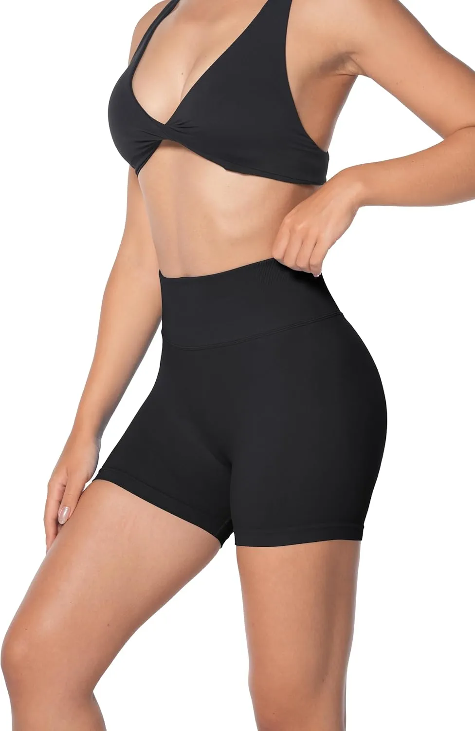 Sunzel Butt Scrunch Seamless Shorts, Womens 5 Inch Workout Shorts High Waist Stretch Booty Short for Gym/Yoga/Running/Biking