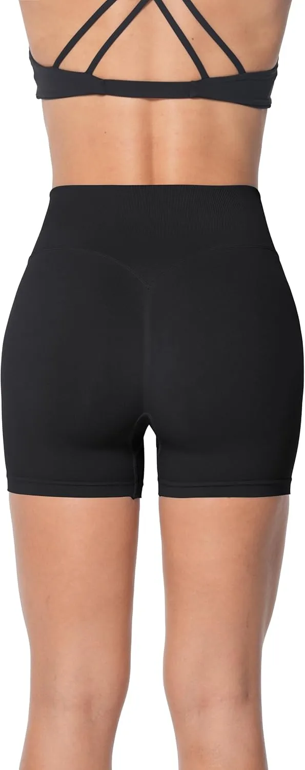 Sunzel Butt Scrunch Seamless Shorts, Womens 5 Inch Workout Shorts High Waist Stretch Booty Short for Gym/Yoga/Running/Biking