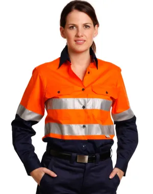 [SW65] Ladies' Hi-Vis L/S Safety Shirt 3M Tape