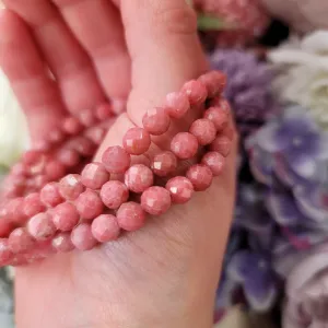 Thulite Faceted Bracelet for Attraction, Love and Self Confidence