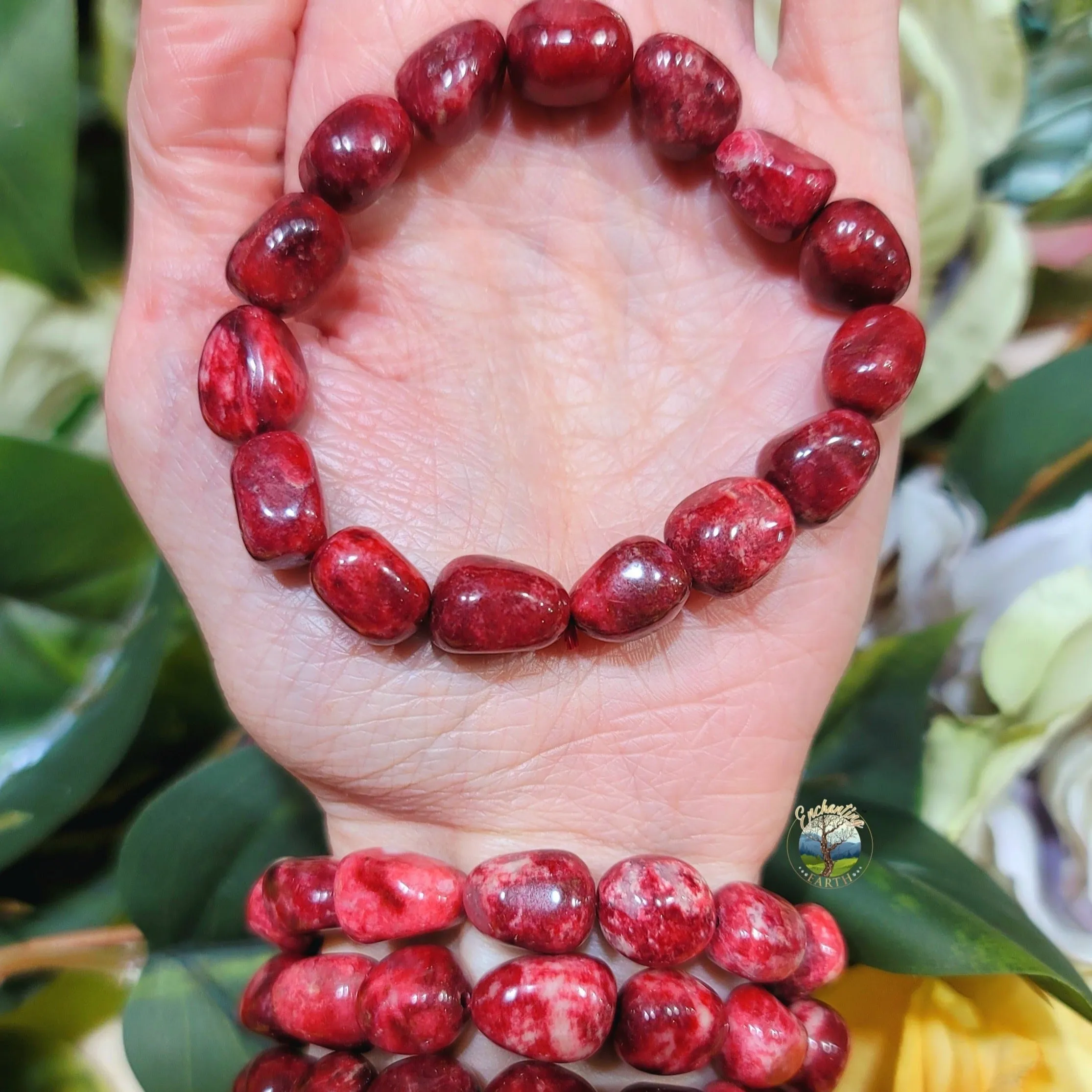 Thulite Nugget Bracelet (High Quality) for Attraction, Joy and Self Love