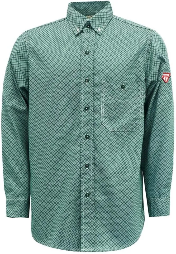 TICOMELA FR Shirt for Men Flame Resistant Shirts 6.5oz Light Weight Plaid Men's Fire Retardant Shirts
