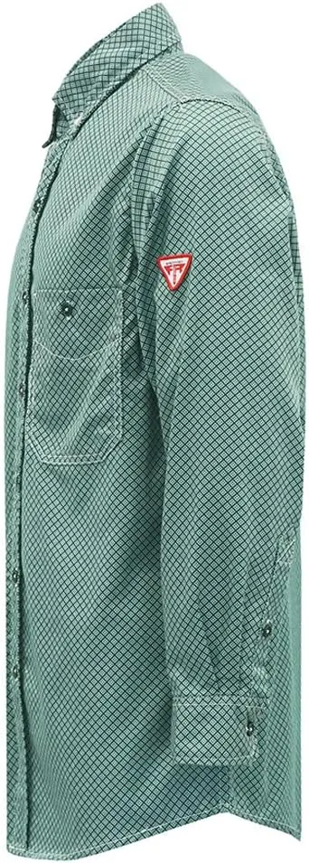 TICOMELA FR Shirt for Men Flame Resistant Shirts 6.5oz Light Weight Plaid Men's Fire Retardant Shirts