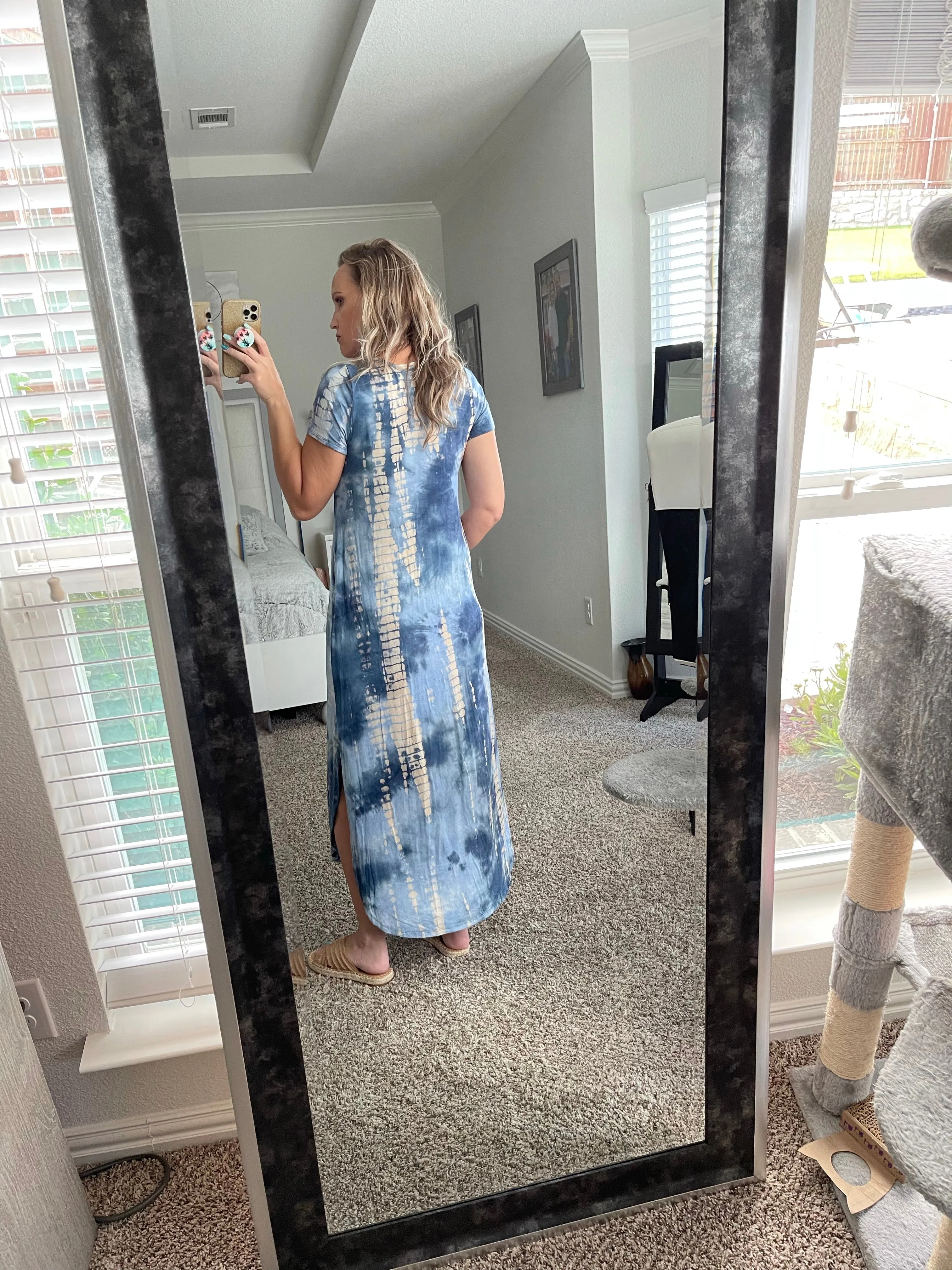 Tie dye maxi dress