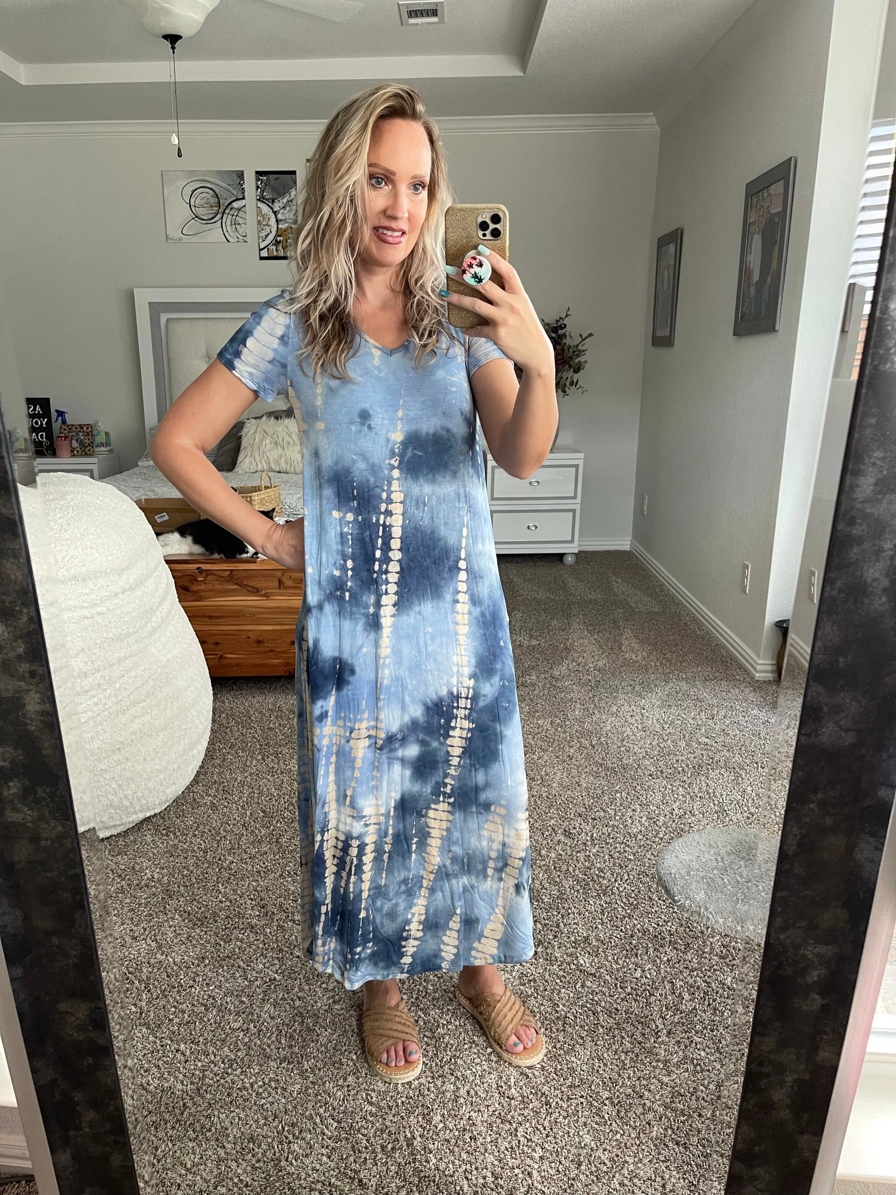 Tie dye maxi dress