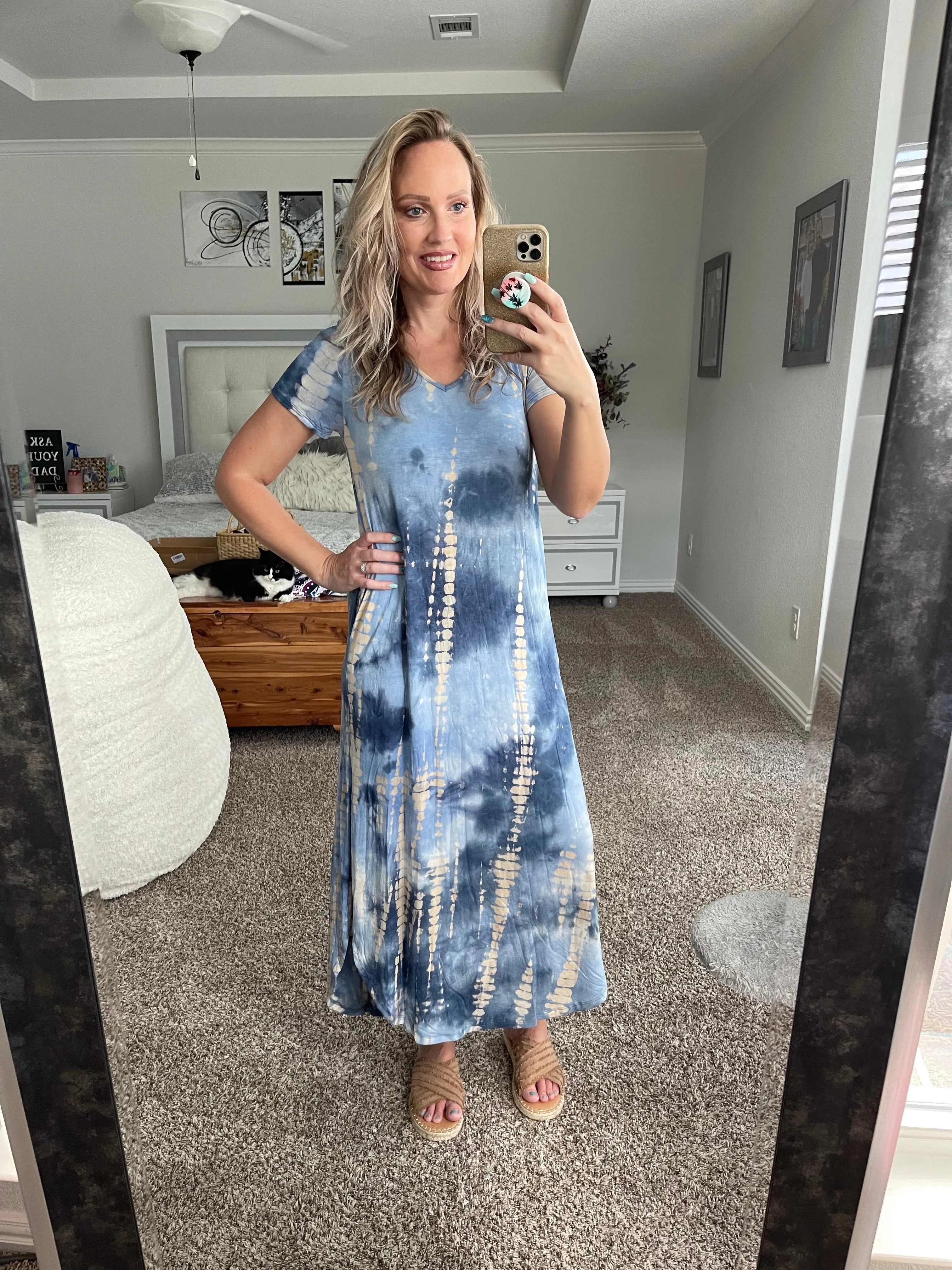 Tie dye maxi dress