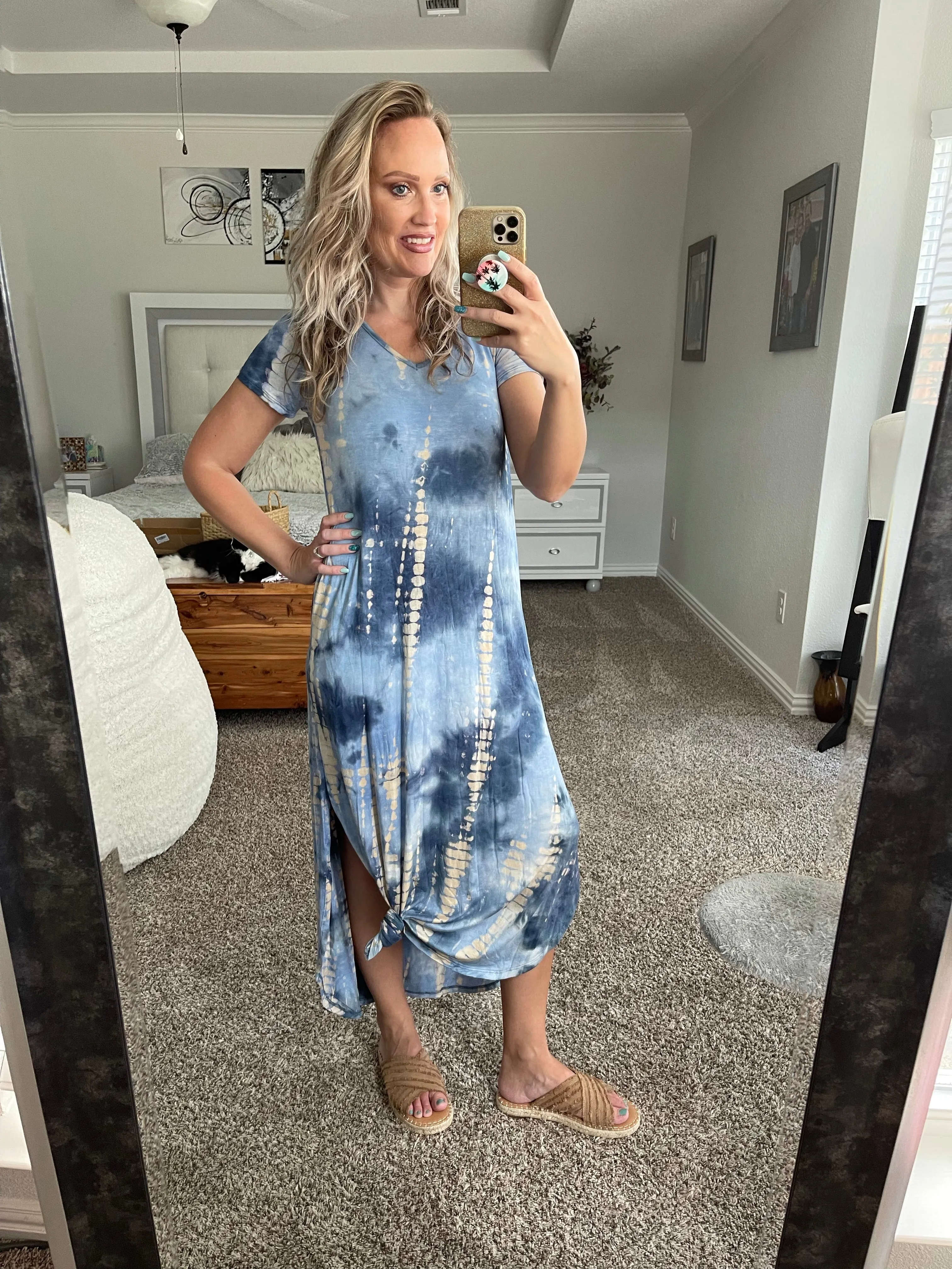 Tie dye maxi dress