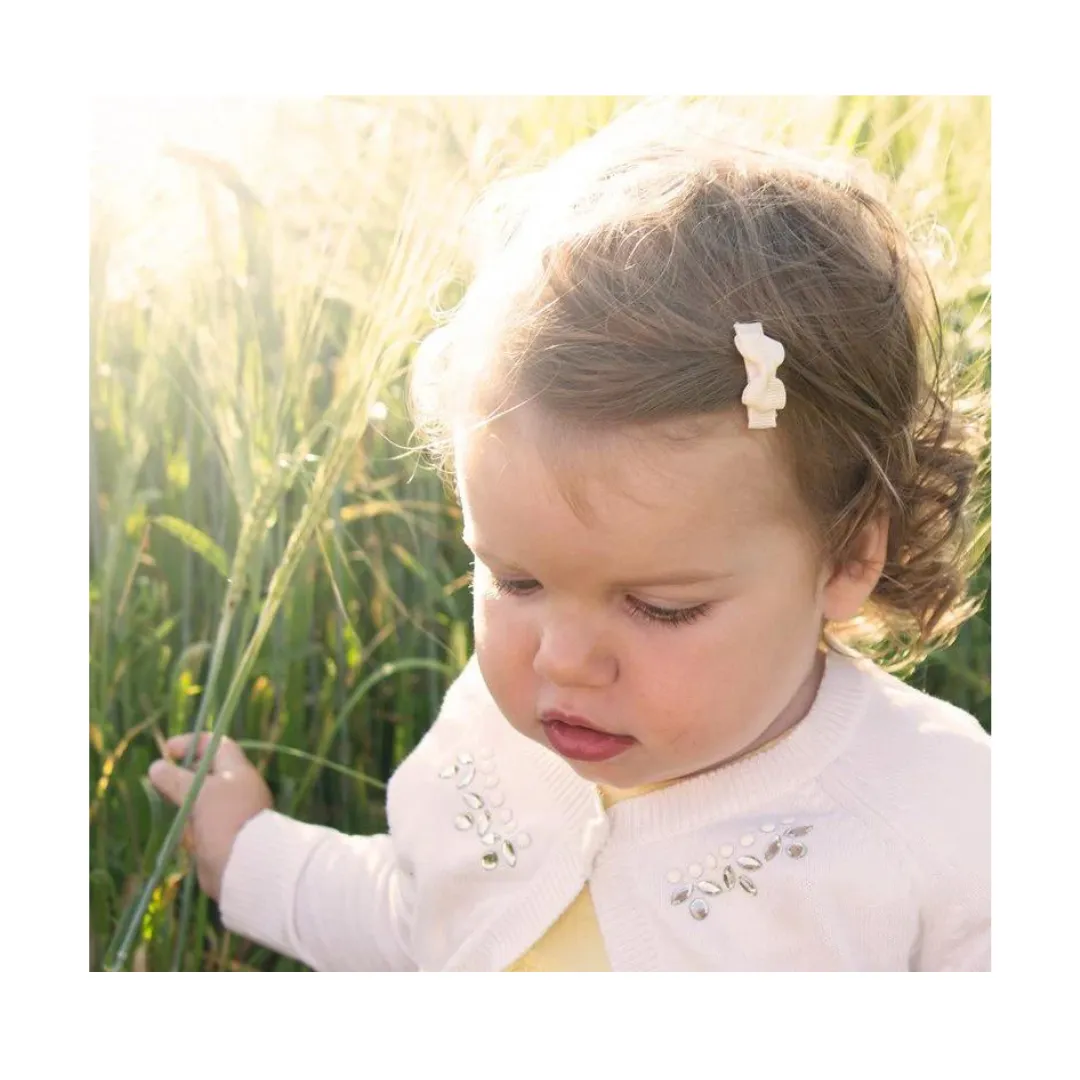 Tiny Tuxedo Bows on Snap Clips Set of 5 - Tranquility by Baby Wisp