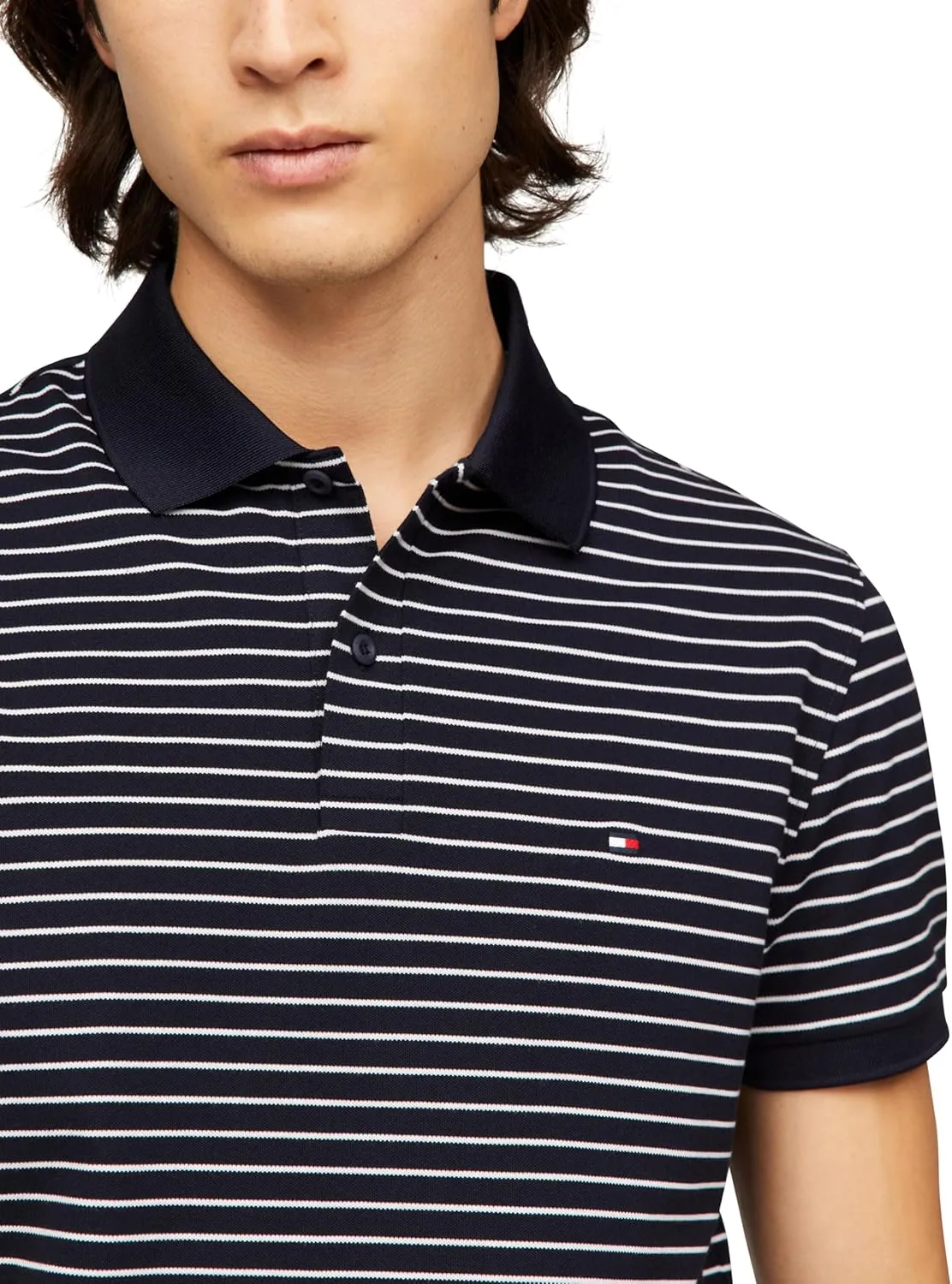 Tommy Hilfiger Men's Short Sleeve Casual Dri Polo Shirts in Regular Fit with Moisture Wicking and Stretch
