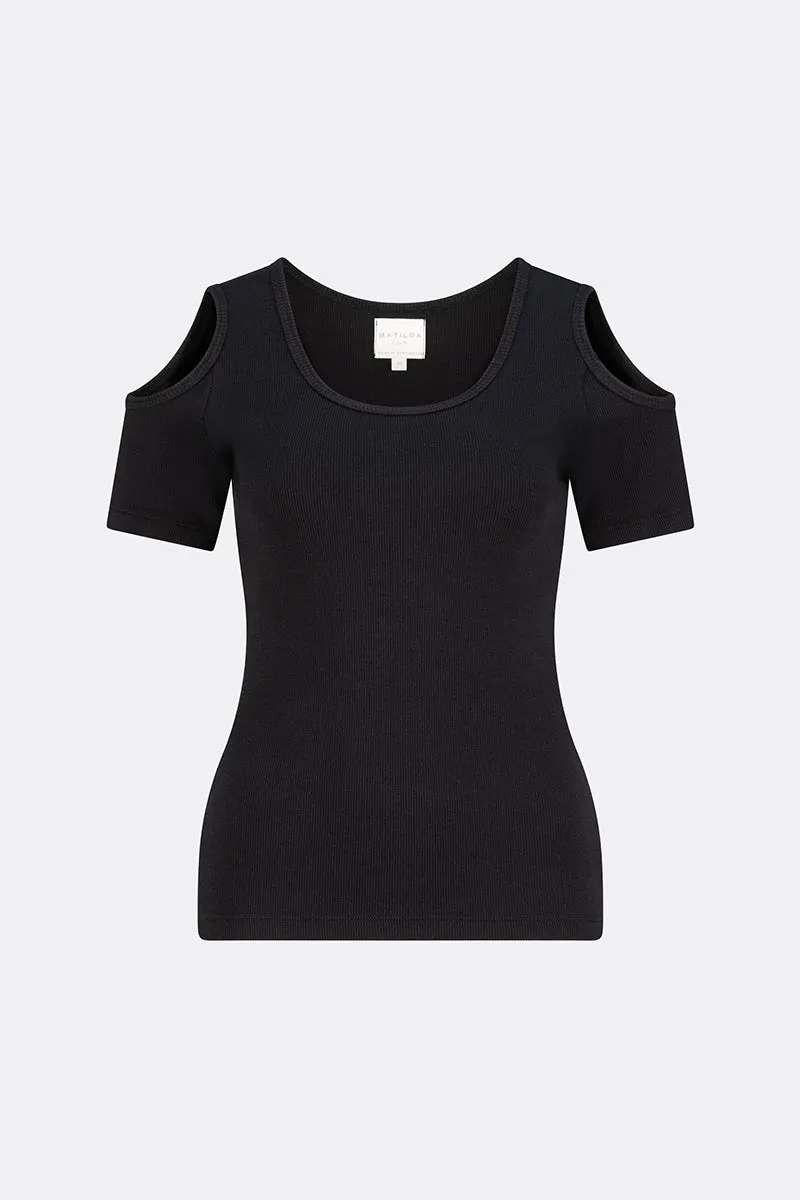 Tura Cold Shoulder Black Night