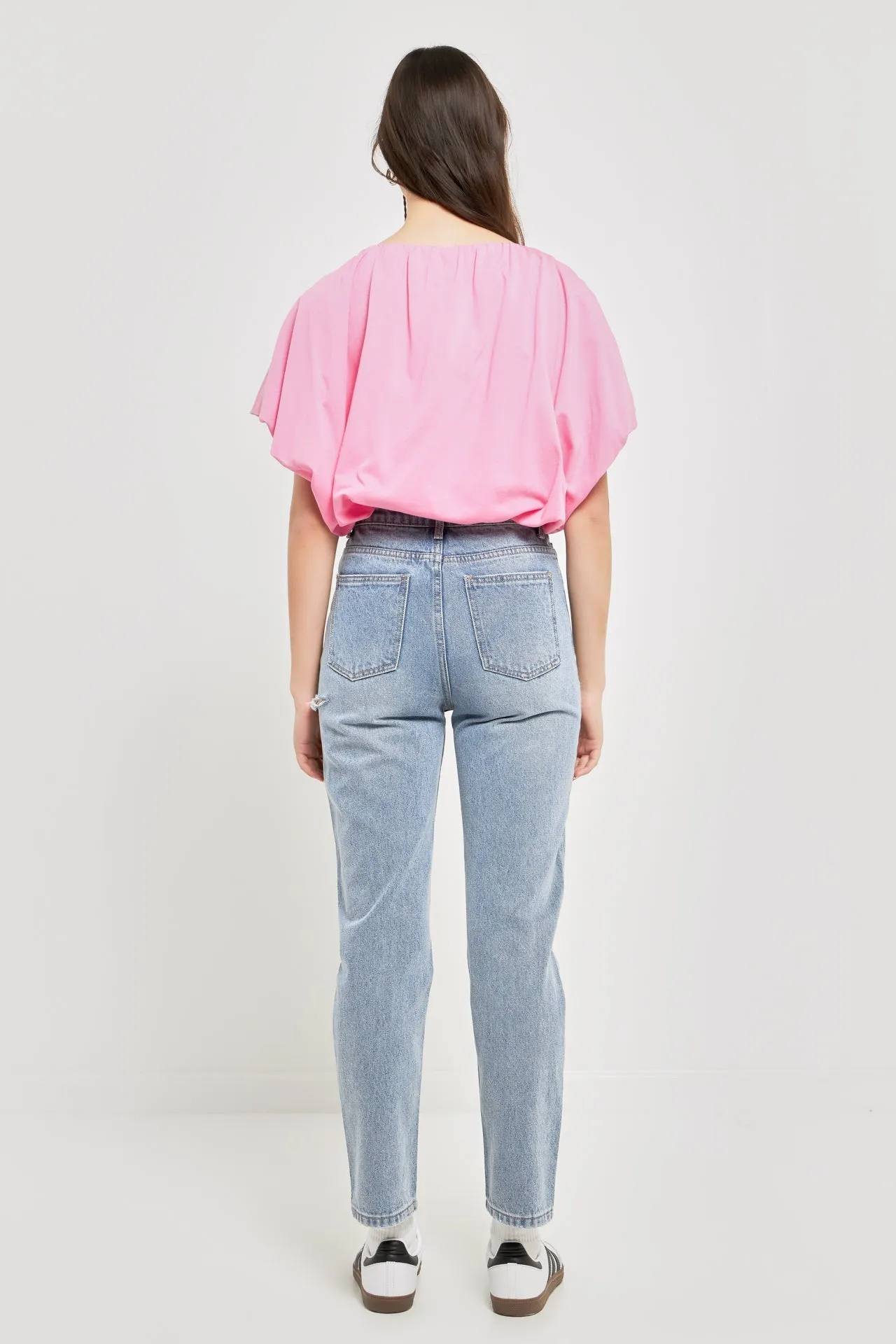 Two-way Neckline Balloon T-Shirts