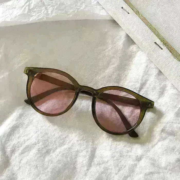 Unisex sunglasses round frame  Glass