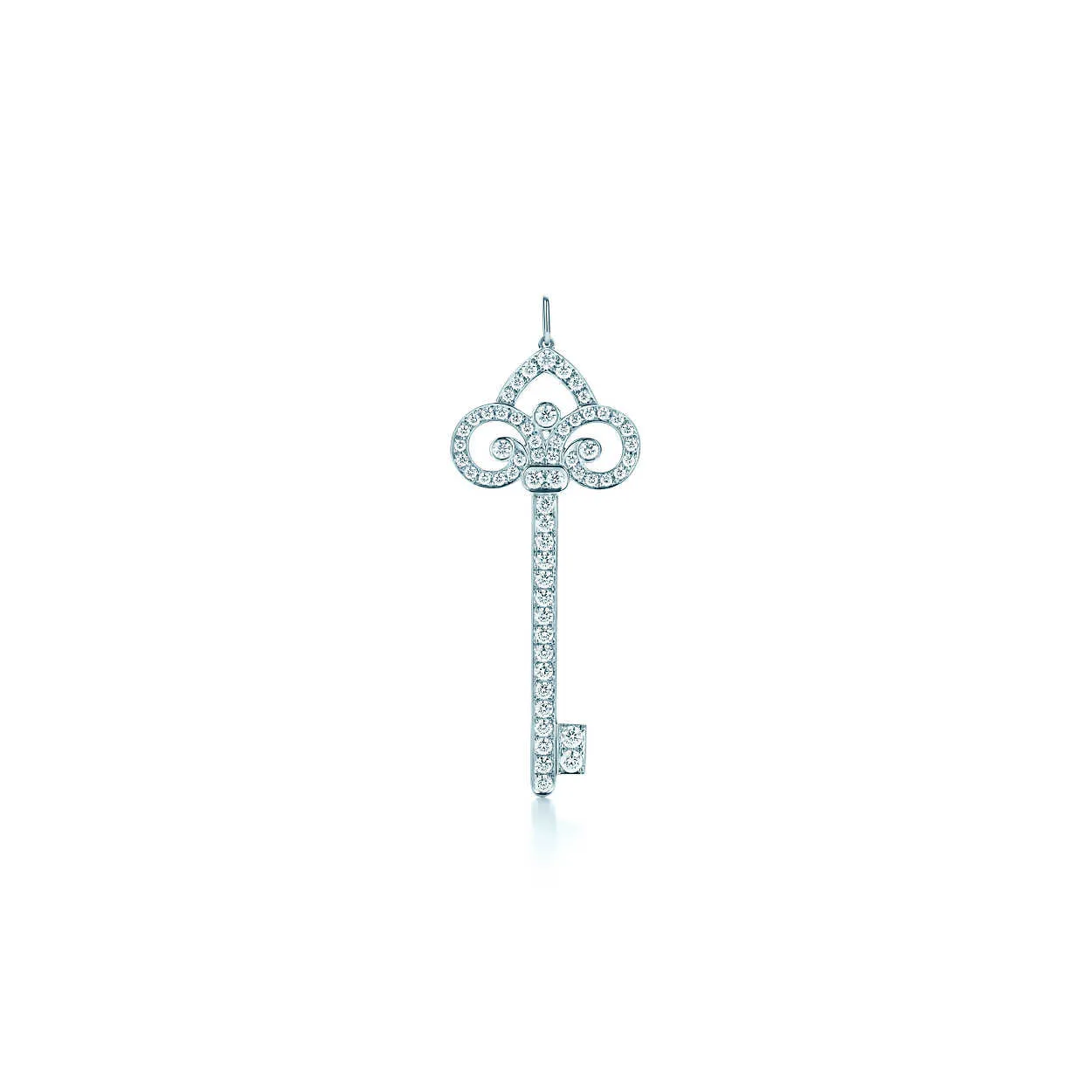 Unlock Happiness Fleur de Lis Key Pendant Necklace