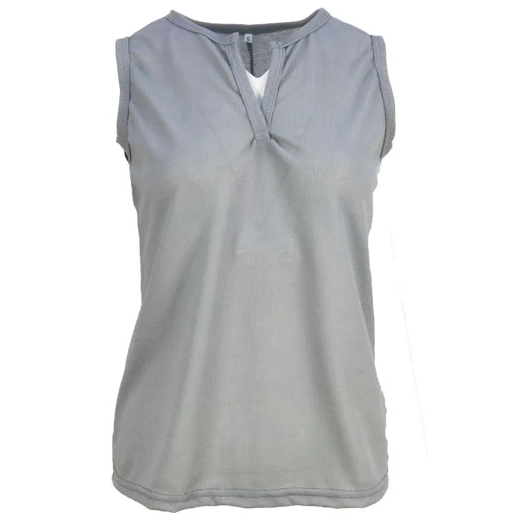 V-neck Pure Color T-shirt